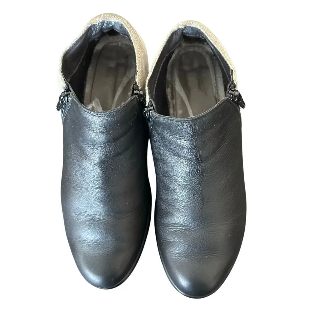 NAOT Helm Gray Black Ankle Boots Size 39 US 8-8.5
